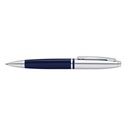 Cross Calais™ Chrome/Blue Lacquer Ballpoint Pen with Classic Midnight Blue Journal Gift Set