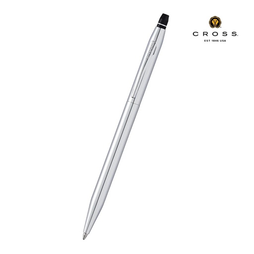 Cross Click™ Chrome Ballpoint Pen with Classic White Journal Gift Set