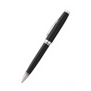Coventry Black Lacquer with Polished Chrome Appointments Ballpoint Pen (Blue Ink) 