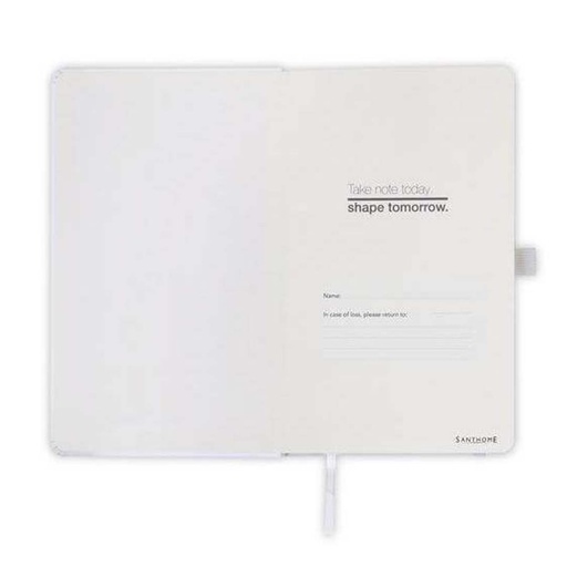 BARON - Santhome Expanded A5 Hard Cover Notebook - White