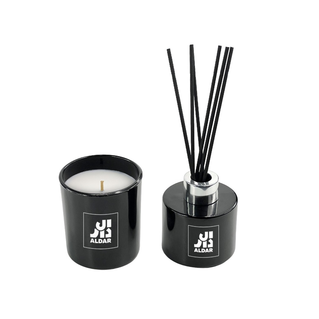 PROVENCE - Lavender Scented Candle and Diffuser Set - Black