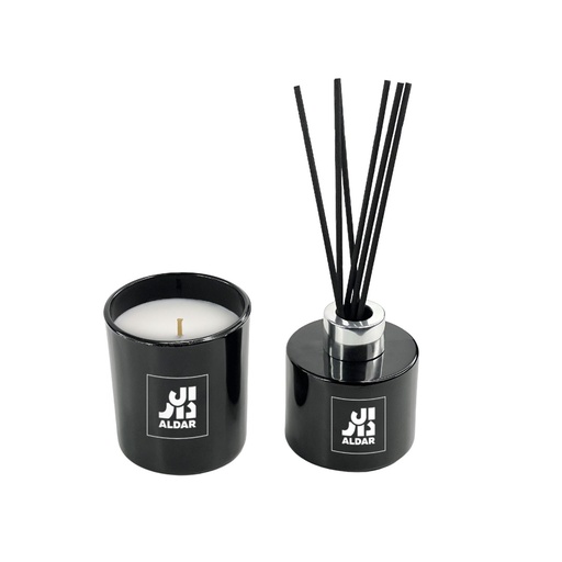 PROVENCE - Lavender Scented Candle and Diffuser Set - Black
