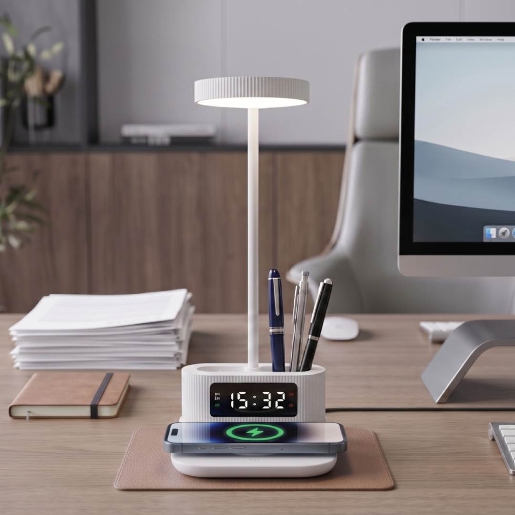 VELTRIX - Giftology 6in1 Multifunctional Desk Lamp - White