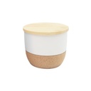 [SCEN 9204] RAAHA - Arabic Oudh Scented Candle in Ceramic Holder with Bamboo Lid - White