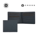 [LACR 2001] CROSS Saffiano Leather 8CC Slim Bifold Wallet - Navy Blue