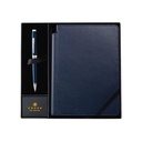 Cross Coventry Blue Lacquer Ballpoint Pen with Classic Blue Journal Gift Set