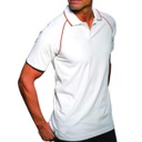 [Reglan White/Red-Small] قميص بولو ريجلان (Small, White / Red)