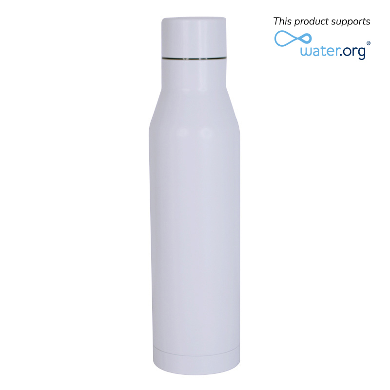 HUNFELD - CHANGE Collection زجاجة مياه SS مزدوجة الجدار - أبيض
