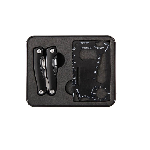 [MTGS 210] MTGS 210 طقم الأدوات كريتاك جيفتولوجي 9 في 1 ادوات متعدد الاعراض مع انارة ال اي دي & 18 في 1 ادوات المحفظة (صندوق اسود)